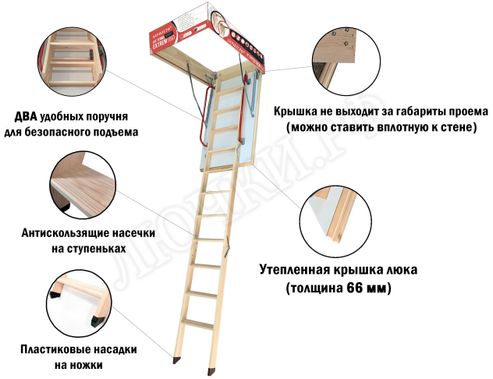 Чердачная лестница LRF Termo Extrem 66 mm Чердачная лестница LRF Termo Extrem 66 mm