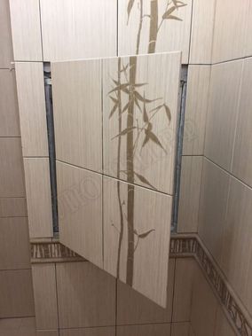 Люк под плитку Нажимной Секрет-Лайт 500*350 Люк под плитку Нажимной Секрет-Лайт 500*350