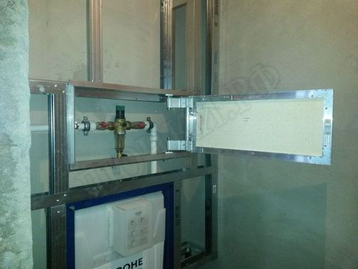 Люк под плитку Нажимной Секрет-Лайт 500*350 Люк под плитку Нажимной Секрет-Лайт 500*350