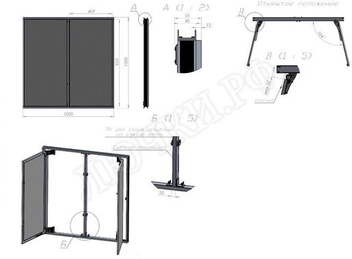 Люк под плитку Нажимной Секрет-Лайт 500*350 Люк под плитку Нажимной Секрет-Лайт 500*350