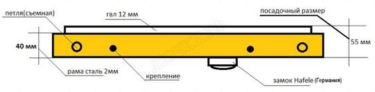 Люк под плитку нажимной Апельсин 2 створки Люк под плитку нажимной Апельсин 2 створки