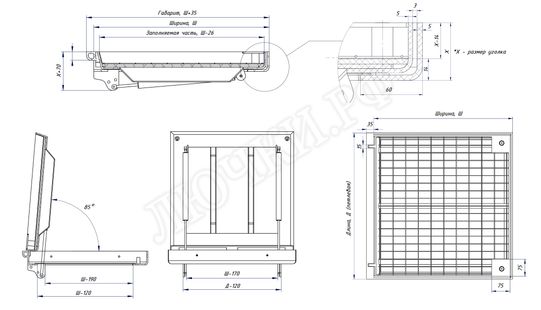 Люк под брусчатку Брус Ли AISI 304 Люк под брусчатку Брус Ли AISI 304