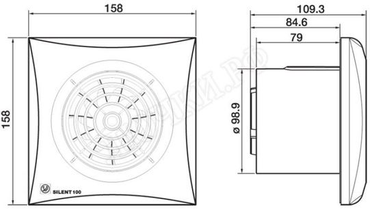 Вентилятор SILENT-100 CZ SILVER Вентилятор SILENT-100 CZ SILVER